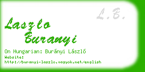 laszlo buranyi business card
