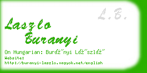 laszlo buranyi business card